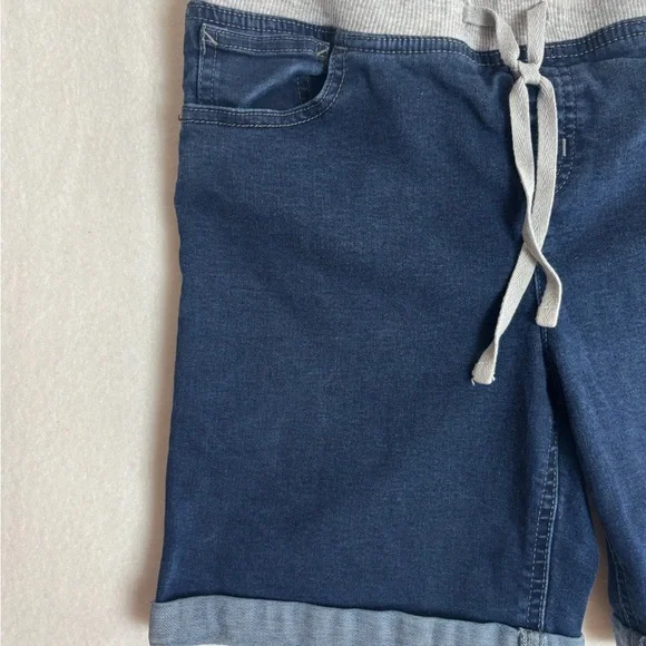 Justice Blue Denim Knit Waist Shorts – Size 16 - Picture 2 of 7